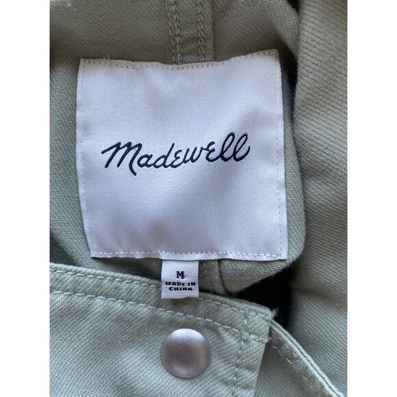 Madewell Southlake Military Jacket Green Medium Forgotten Landscape Tie Waist - Picture 5 of 11